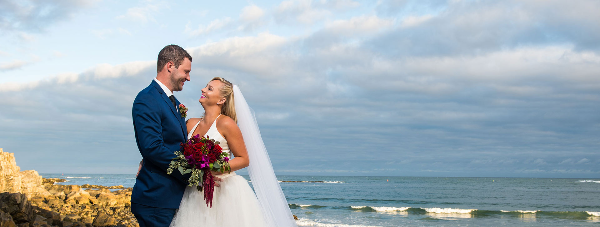 An oceanfront wedding