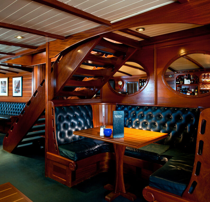 Ship's Cellar Pub Stairs Banquette